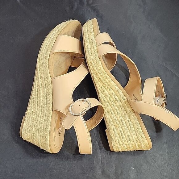 STYLE &CO ANKLE STRAP ADJUSTABLE BUCKLE ROUND TOE SLIP-ON WOMEN"S SANDAL - Picture 13 of 14